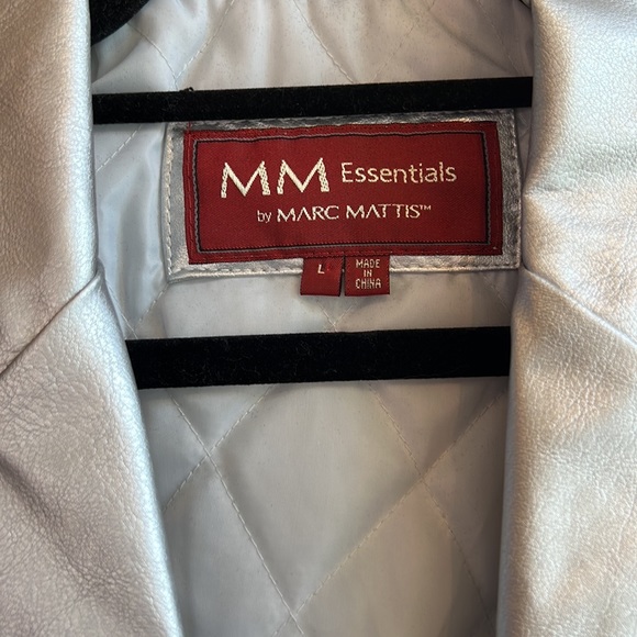 MM essentials by MARC MATTIS button jacket with metallic silver in size L - Picture 2 of 3